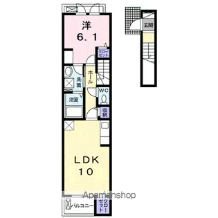 リバーサイドⅡ【2階】の間取り