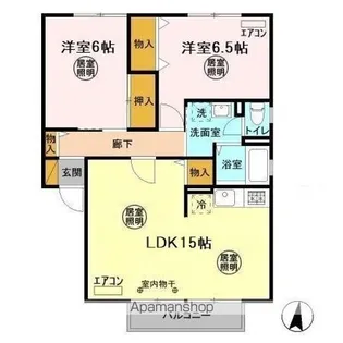 サンハイム富士山 A【1階】の間取り