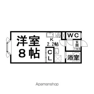 コーポ久美【102号室】の間取り