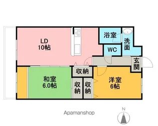 リファーレ新和【4階】の間取り