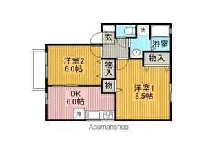 エトワール四賀E棟【218号室】の間取り