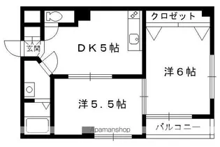 松山サザンクロス【301号室】の間取り