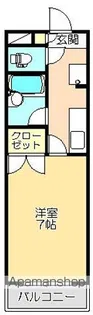 スチューデントハイツ島﨑 1号棟【2-B号室】の間取り