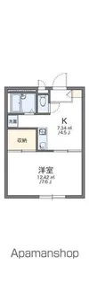 レオパレス韮崎【203号室】の間取り