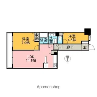 モアクレスト荻窪【205号室】の間取り