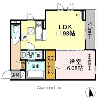 ルミエール富士見【1階】の間取り