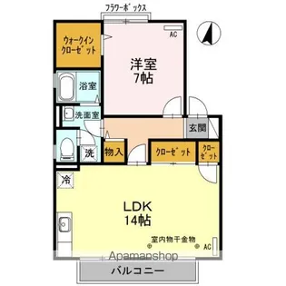 ライジング・ステージ・アイ【2階】の間取り