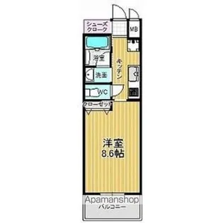セレニティー名駅【13階】の間取り