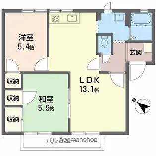 グレース22 E棟【2階】の間取り