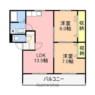 ビューハイツ青山【1階】の間取り