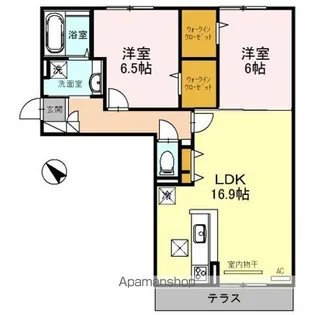 Canal寿 A棟【105号室】の間取り