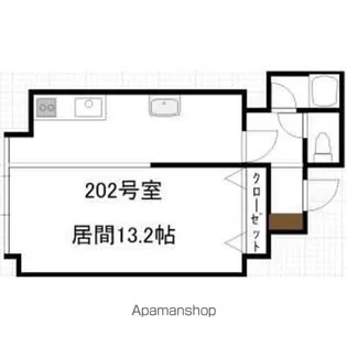 ループロードマンションⅠ【202号室】の間取り