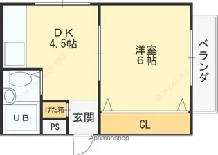 ジュネス菱屋西【1階】の間取り