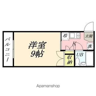 岡山県岡山市北区伊島町1丁目【マンション】の間取り