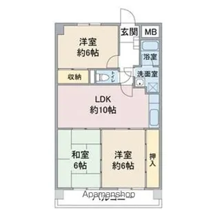 メゾン萩野【702号室】の間取り