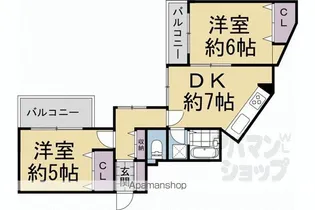 メイゾン衣笠【1階】の間取り