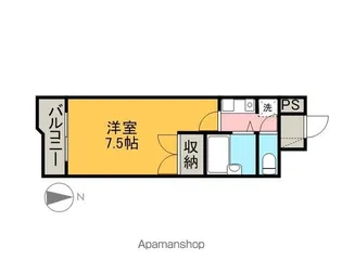 グランデール健軍【506号室】の間取り