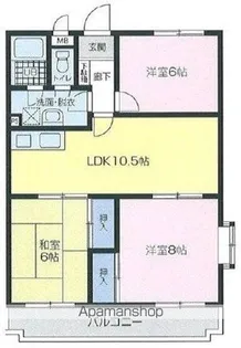 ハイムエバーグリーン【105号室】の間取り