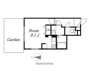 LUORE浄心【103号室】の間取り