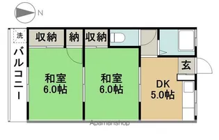 コーポ川畑【203号室】の間取り