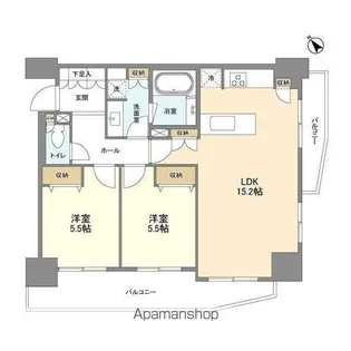 LASANTE五反田【8階】の間取り