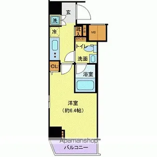 スパシエルクス横濱鶴見【10階】の間取り