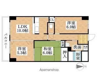 メーティス【6階】の間取り