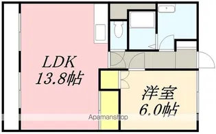 ロイヤルシティ参番館若松町(サンバンカンワカマツチョウ)【902号室】の間取り