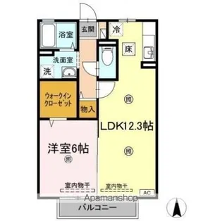 リヴェール北御座 C棟【1階】の間取り