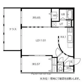 ガーデンテラス24【1階】の間取り