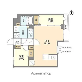 ウェルスクエア新高円寺【3階】の間取り
