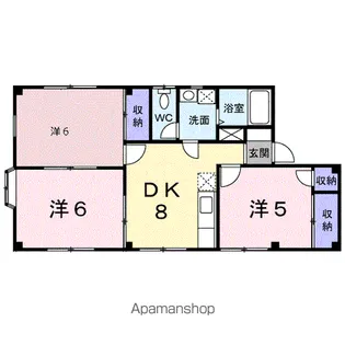 サンヒルズ武岡【1階】の間取り