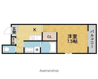 エムズ福原【1階】の間取り