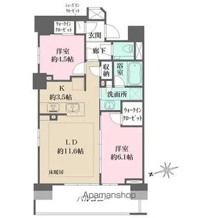 ザ・パークハウス上前津フロント【1401号室】の間取り