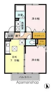 ヴィルヌーブ【1階】の間取り
