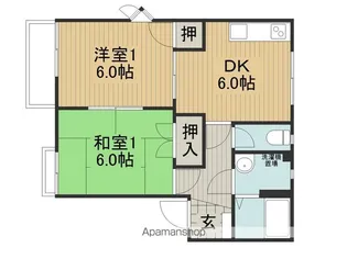 フレグランスイトウA棟【201号室】の間取り