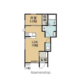 ウィステリア石井【1階】の間取り
