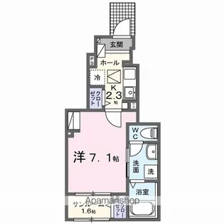 サイカス桟橋通【1階】の間取り
