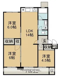 コンフォルト山北【305号室】の間取り