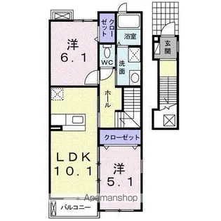 ソレイユ アビタシオン【2階】の間取り
