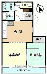 グリーンウェーブ1号棟【102号室】の間取り