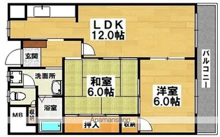 ウィステリアコート山之内【2階】の間取り