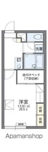 レオパレスモンマルトルの丘【116号室】の間取り
