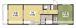 ロイヤルハウス西霞【405号室】の間取り