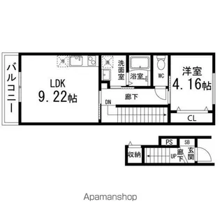 ペアレシア泉ヶ丘Ⅶ【202号室】の間取り