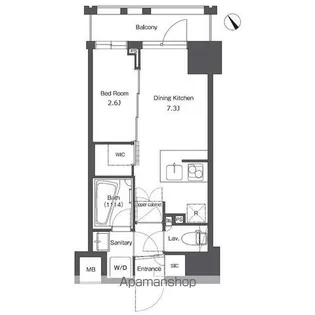 コンフォリア台東根岸【7階】の間取り