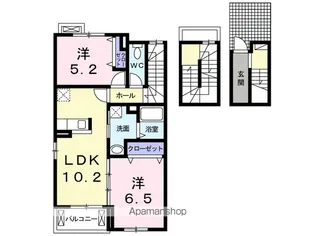 ア・ラモード メゾン【3階】の間取り