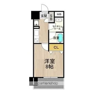 ディオレクレスト東心斎橋【7階】の間取り