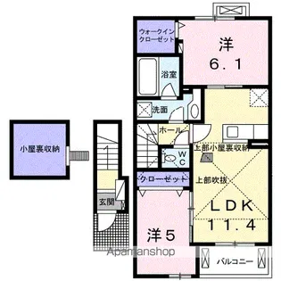 カーサ・プラウド【2階】の間取り