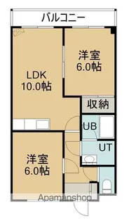 北浜コスモビル【304号室】の間取り